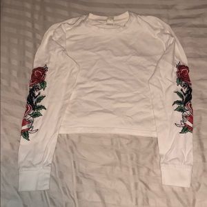 Cropped Embroidered Sweater